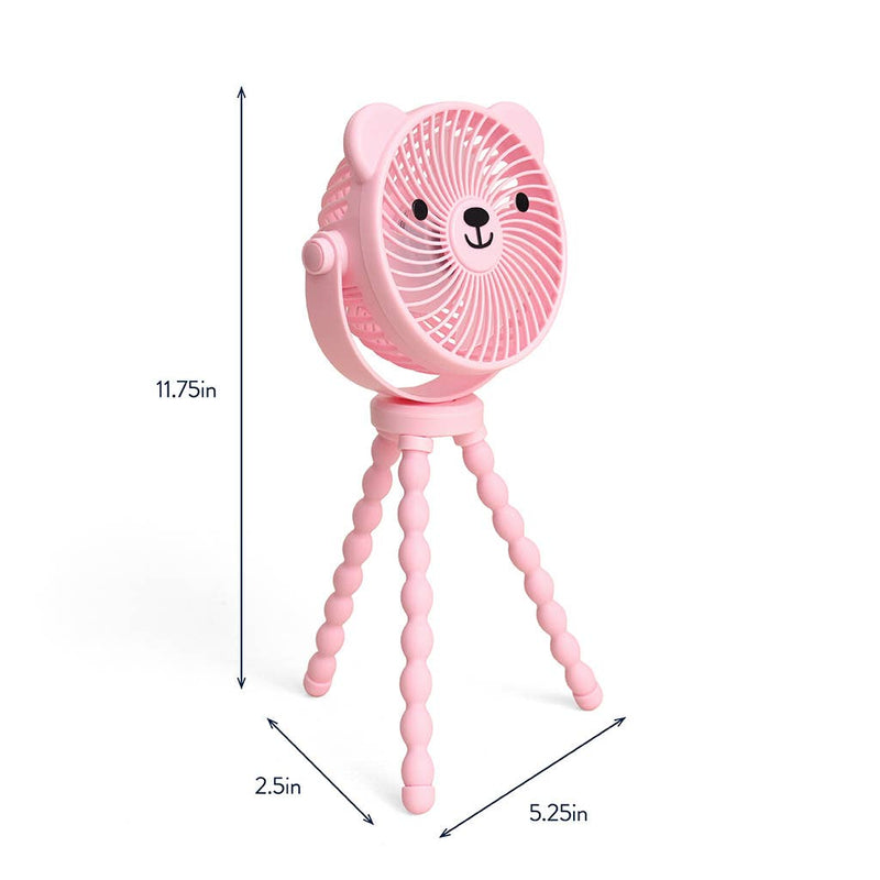 Itzy Ritzy | Itzy Breeze 3-Speed Stroller Fan™ | Pink