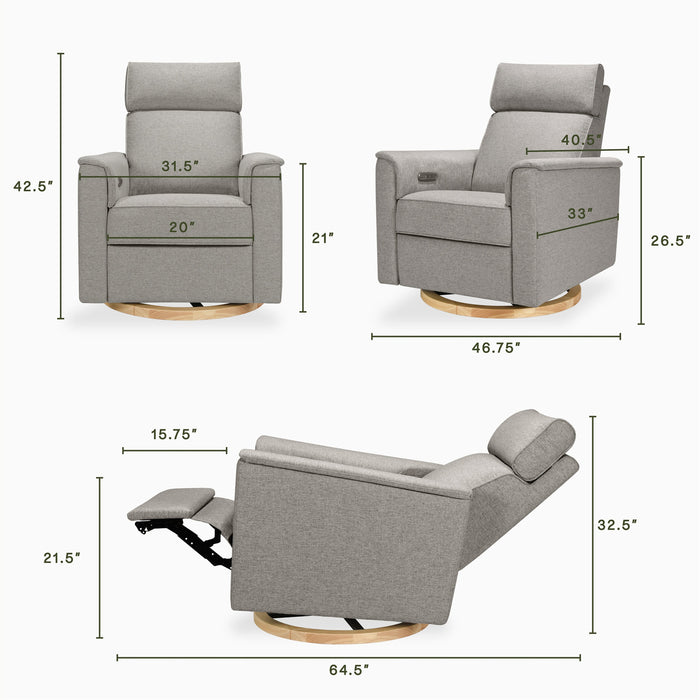 Monogram by Namesake Willa Plus Power Glider Recliner + Power Headrest