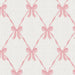 Close-up swatch of pink ribbon bow trellis thermal waffle knit