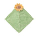 sunflower green lovie blankie laid flat with sunflower head