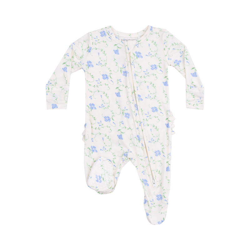 Angel Dear | 2-Way Zipper Ruffle Back Footie | Sweet Vines