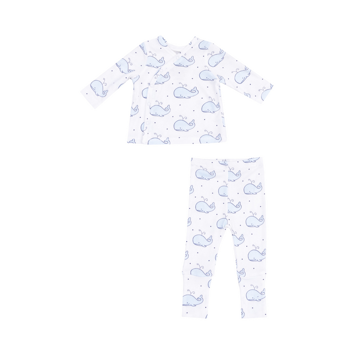Angel Dear | Take Me Home Set with Roll-Over Cuff | Bubbly Whale | Blue