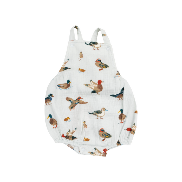 Angel Dear | Pocket Sunsuit | Ducks | Blue