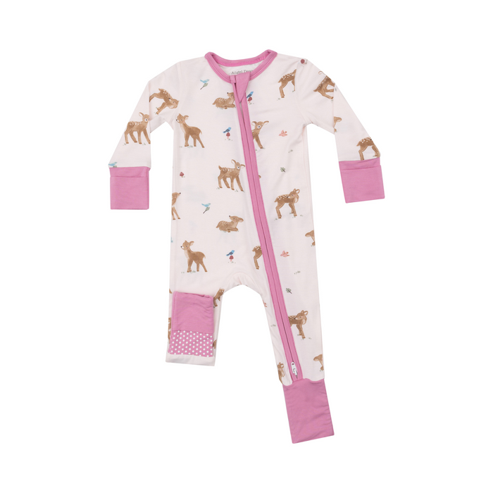 Angel Dear 2 Way Zipper Romper | Soft Deer