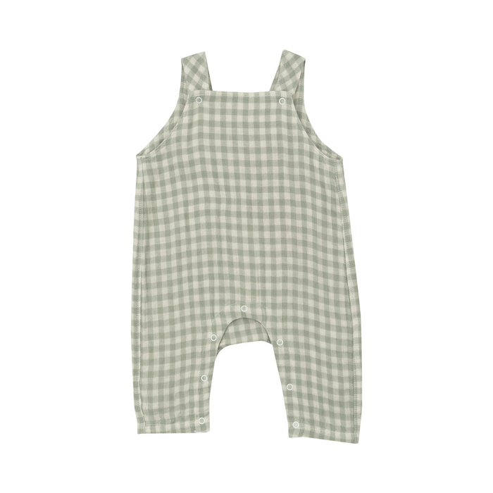 Angel Dear Overalls | Green Gingham