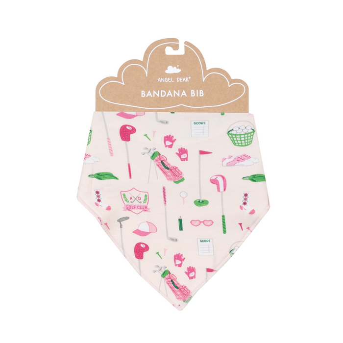 Angel Dear Bandana Bib | Golf Club Pink