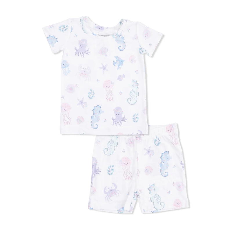 Angel Dear | Loungewear Short Set | Floral Sea Creatures