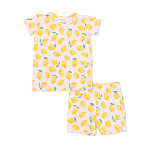 short sleeve pj set with lemons