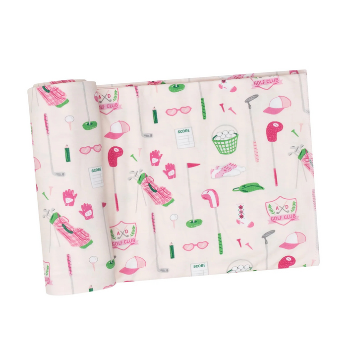 Angel Dear Swaddle Blanket | Golf Club Pink