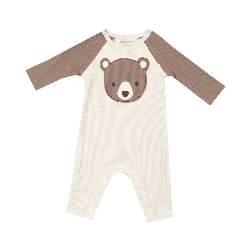 Angel Dear | Raglan Romper | Baby Bear Applique