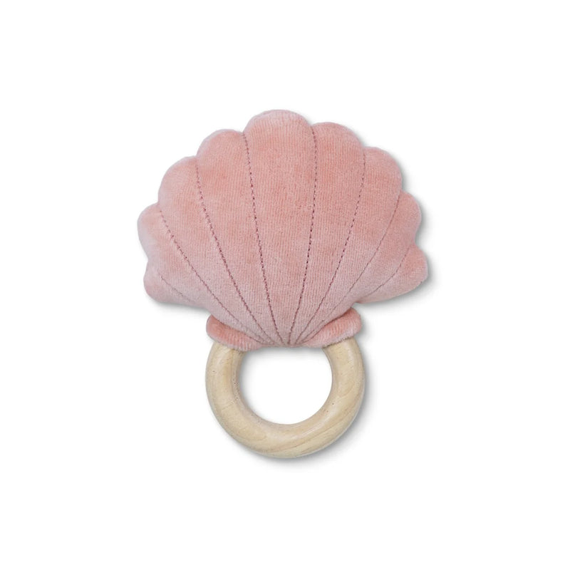 Apple Park | Shell Teething Rattle | Pink
