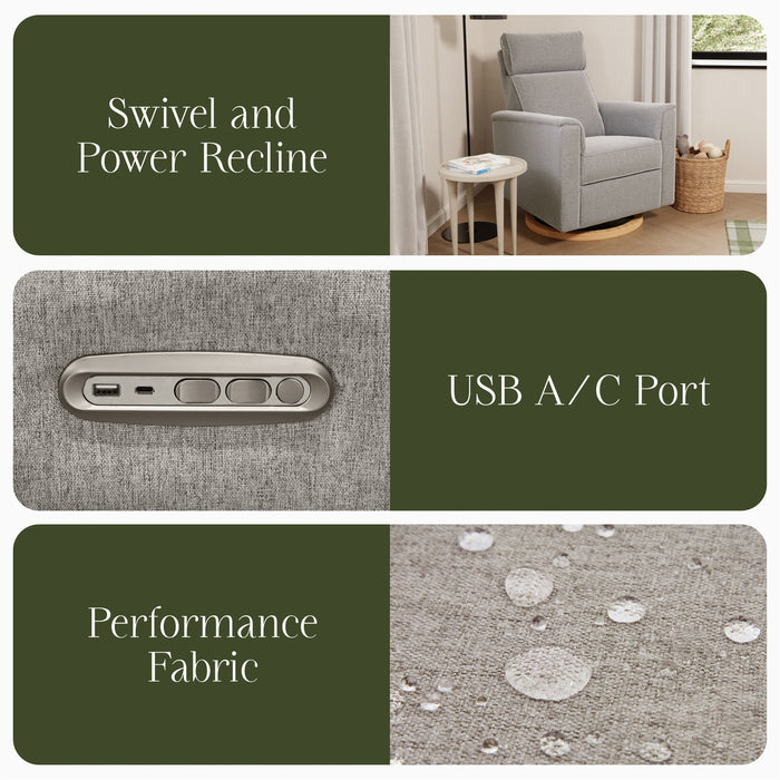 Monogram by Namesake Willa Plus Power Glider Recliner + Power Headrest