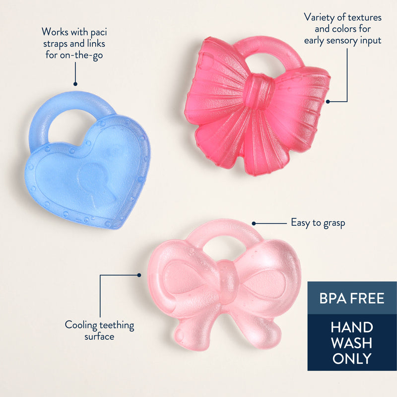 Itzy Ritzy | Cutie Coolers™ Soothing Water-Filled Teethers| Bow