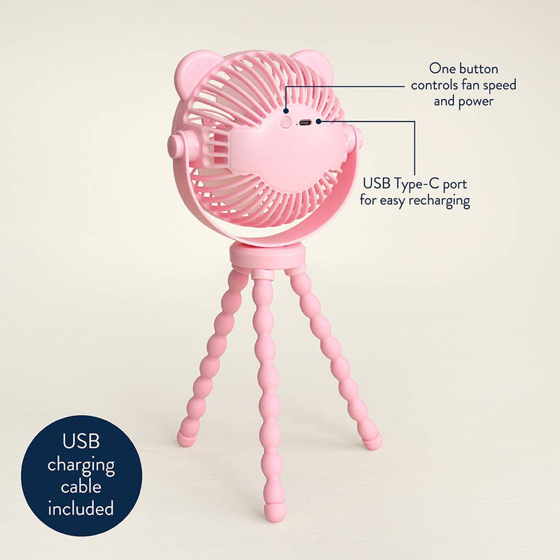 Itzy Ritzy | Itzy Breeze 3-Speed Stroller Fan™ | Pink