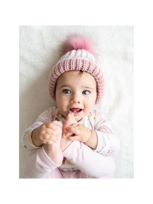 Huggalugs Beanie Hat | Rosy Pink