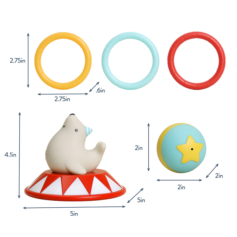 Itzy Ritzy | Itzy Ring Toss™ Bath Toy Set | Circus