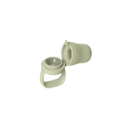 BIBS baby feeder shown open, highlighting removable silicone feeding pouch