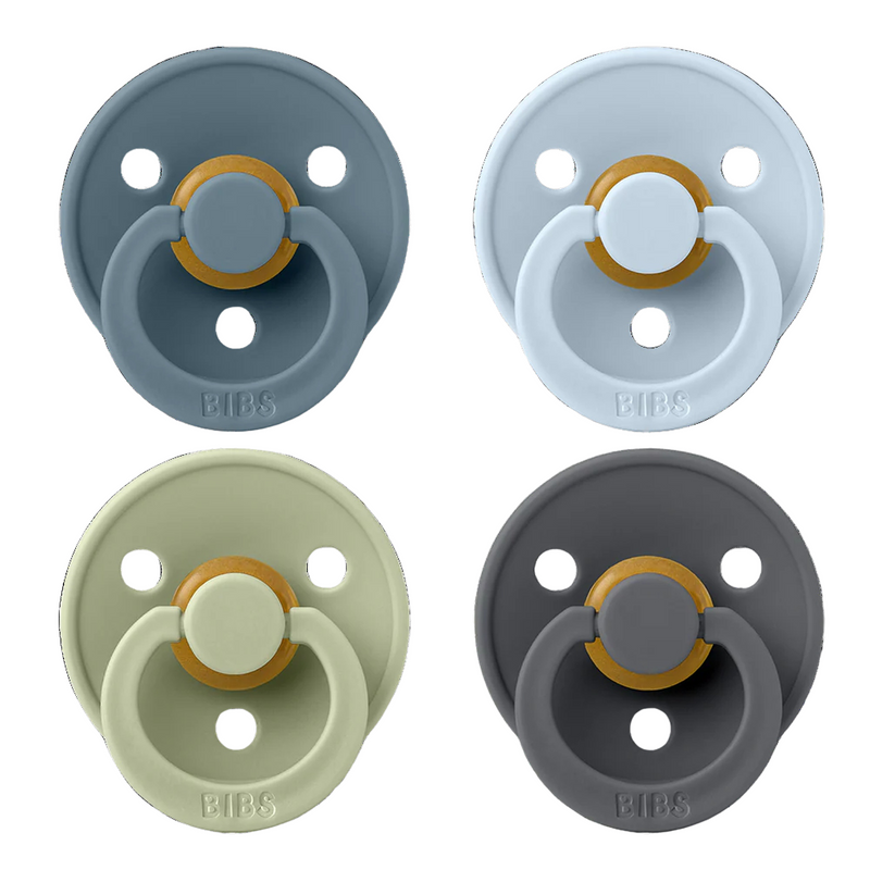 BIBS | Colour Pacifier 4-pack | Natural Rubber Latex | Round/2