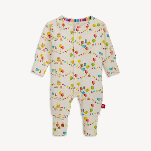 Birthday Babe magnetic convertible coverall for babies