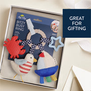 Bitzy Busy Ring displayed in gift-ready packaging