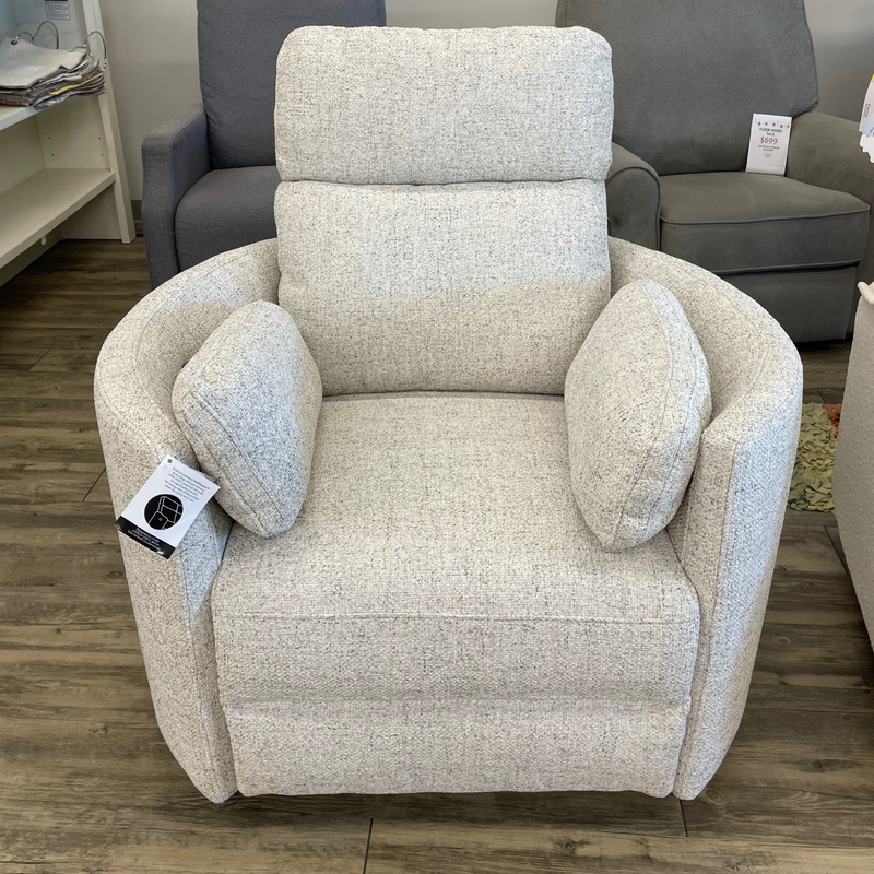Brixy Radius PLUS power swivel glider recliner in Natural Beauty Quartz on the showroom floor