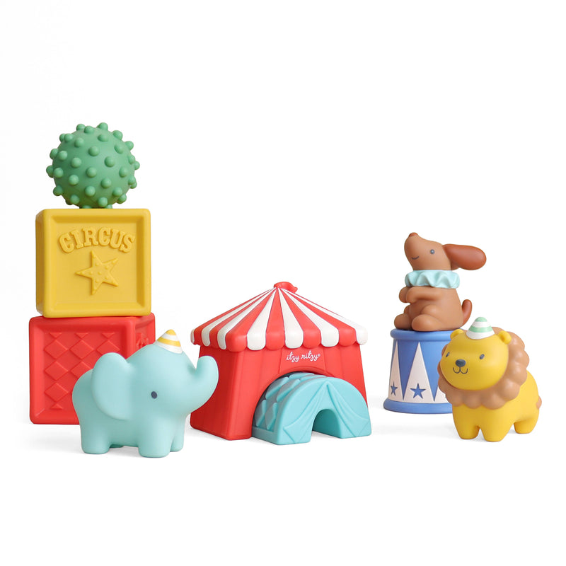 Itzy Ritzy | Itzy Blocks™ Sensory Blocks Set | Circus