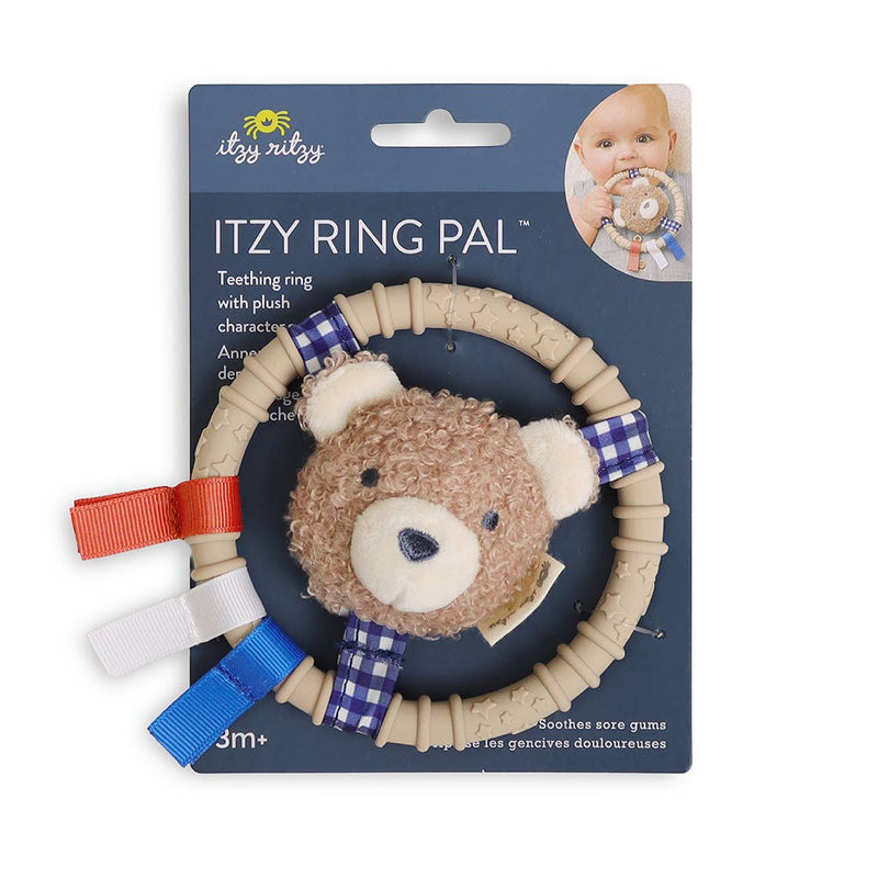 Itzy Ritzy | Itzy Ring Pal™ Teething Ring with Plush Character | Bear