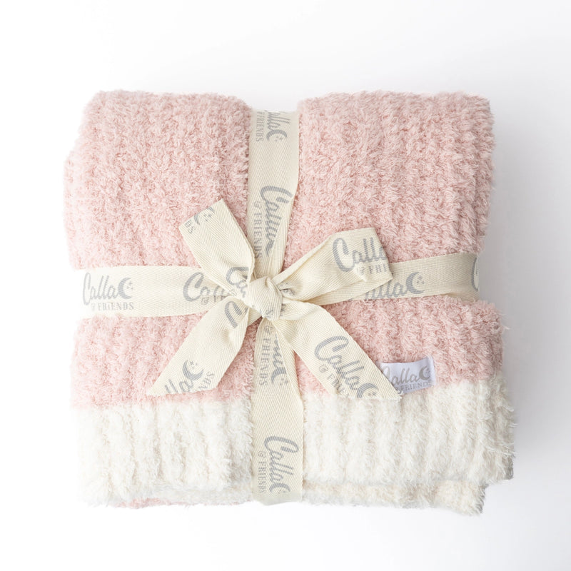 Calla & Friends | The Alani Blanket | Sage, Petal Pink & Powder Blue