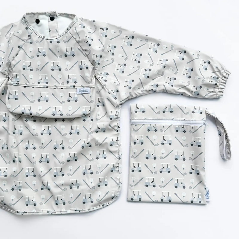 Calla & Friends | The Grayson Waterproof Long Sleeve Bib | Golf | Linen