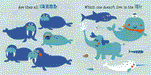 Inside spread showing sea creatures with subtle spot the difference puzzles