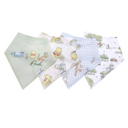 Copper Pearl Hundred Acre Wood Winnie the Pooh bandana bib set with four Pooh prints