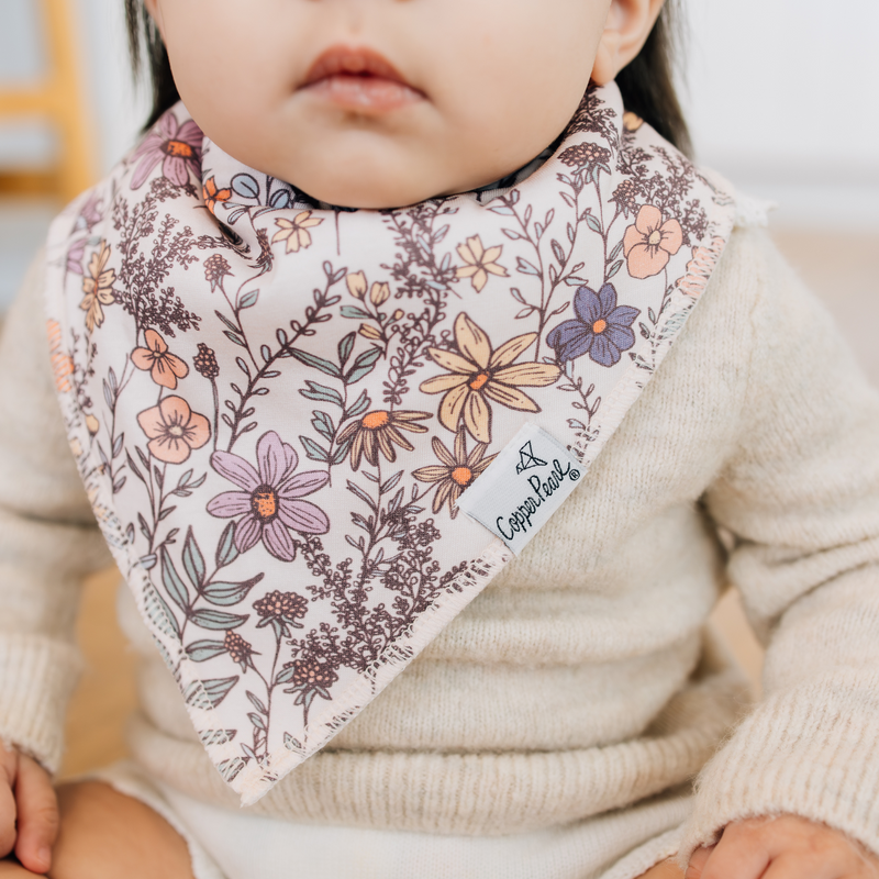 Copper Pearl | Bandana Bibs (4-pack) | Flora
