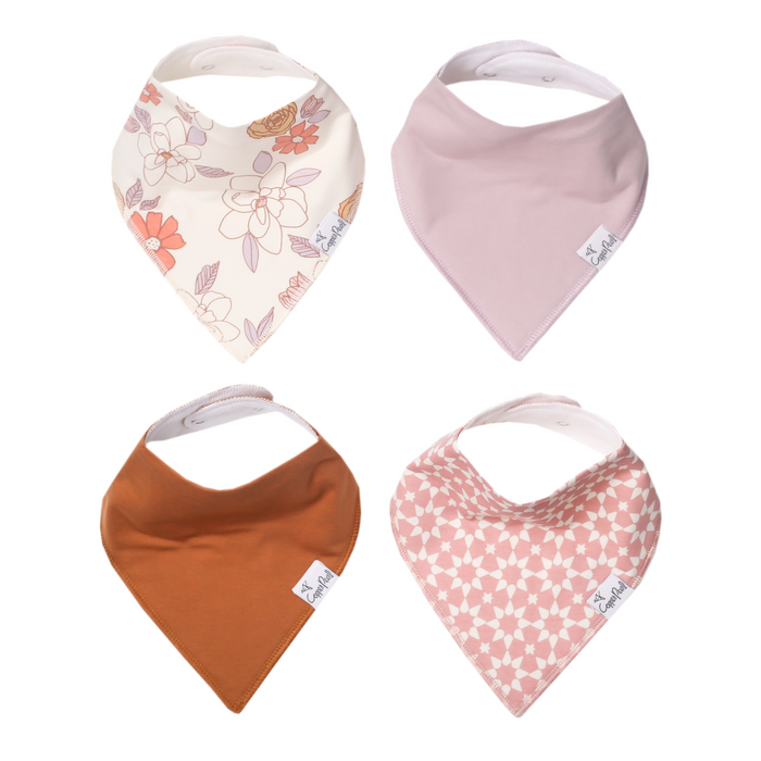 Copper Pearl | Bandana Bib Set (4-Pack) | Ferra