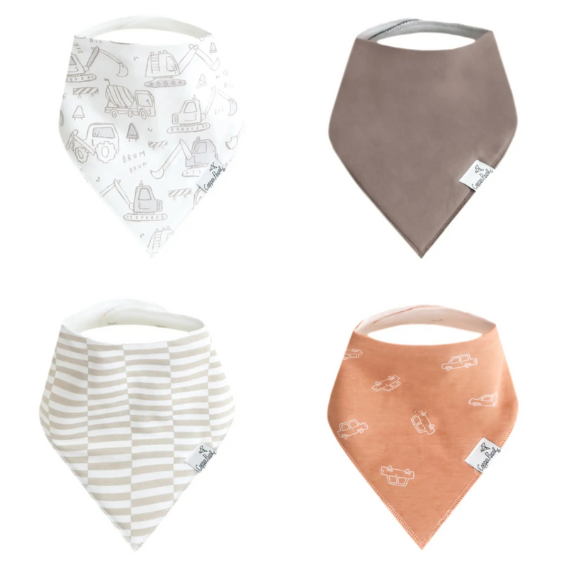 Copper Pearl | Bandana Bibs (4-Pack) | Gage