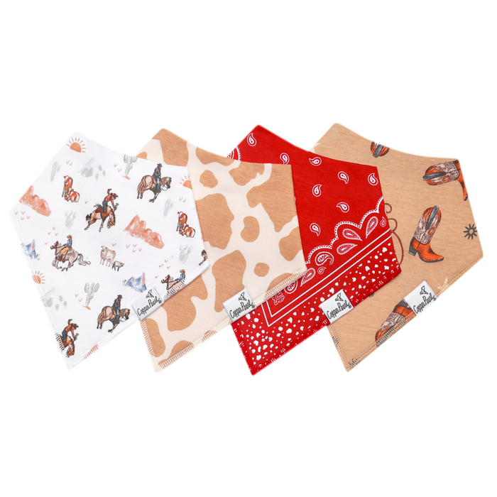 Copper Pearl | Bandana Bibs (4-pack) | Boone