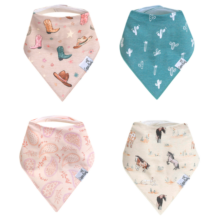 Copper Pearl | Bandana Bibs (4-pack) | Cheyenne