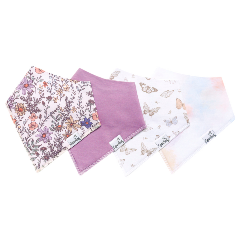 Copper Pearl | Bandana Bibs (4-pack) | Flora