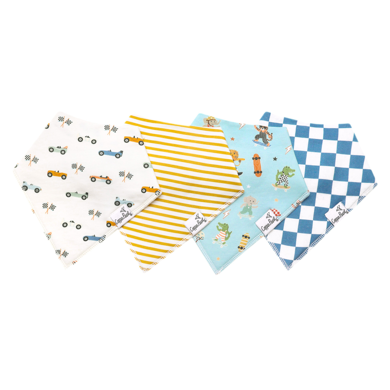 Copper Pearl | Bandana Bib Set (4-Pack) | Speedster