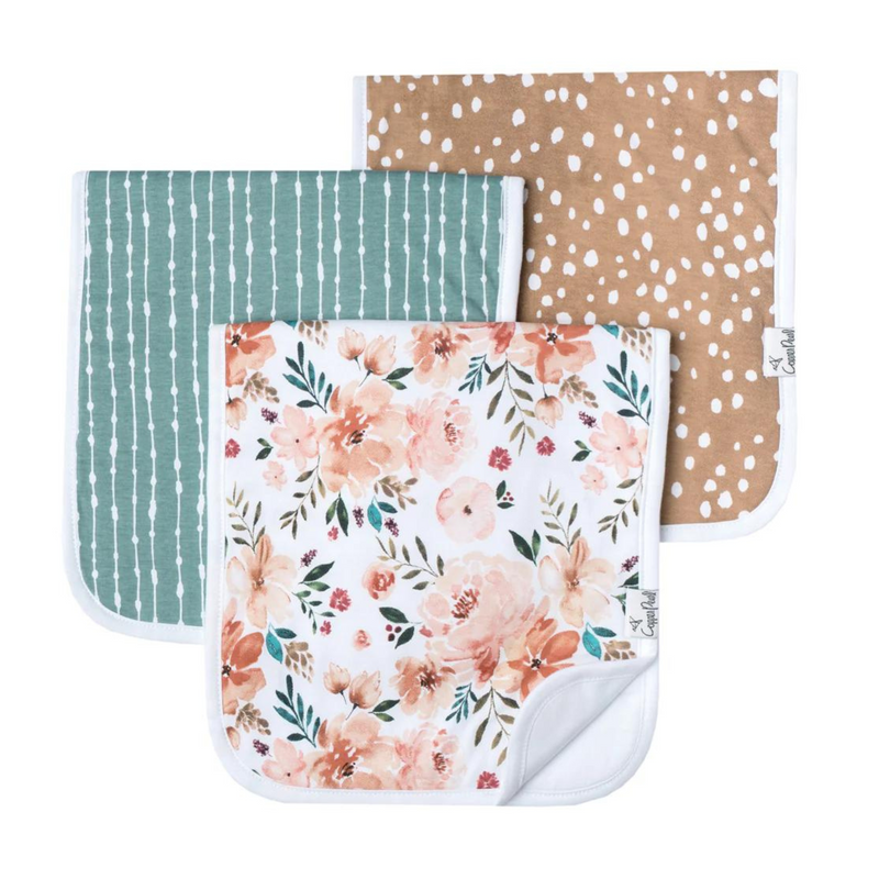 Copper Pearl | Burp Cloths (3-pack) | Autumn