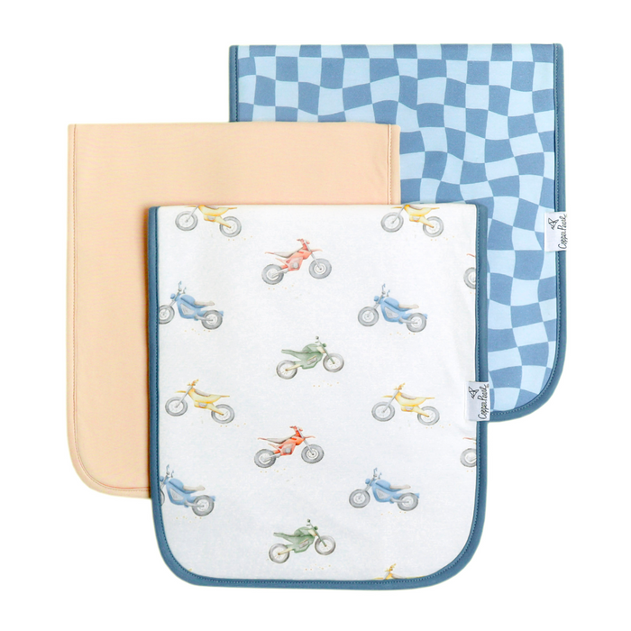 Copper Pearl | Burp Cloths (3-pack) | Ryder