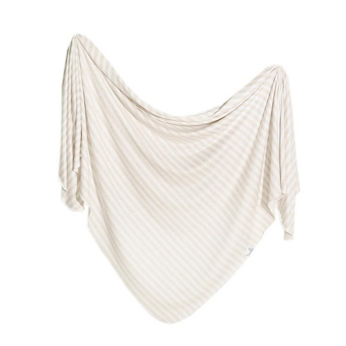 Copper Pearl Knit Swaddle Blanket | Coastal
