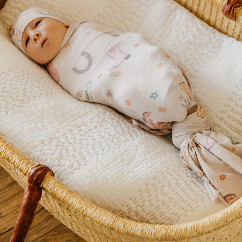 Copper Pearl | Knit Swaddle Blanket | Cheyenne