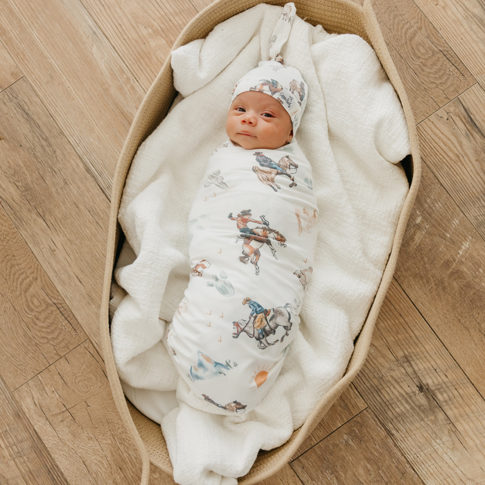 Copper Pearl | Knit Swaddle Blanket | Boone