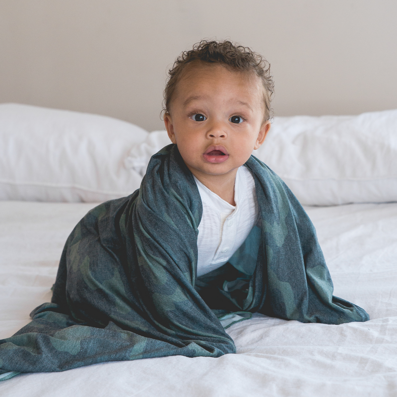 Copper Pearl | Knit Swaddle Blanket | Hunter