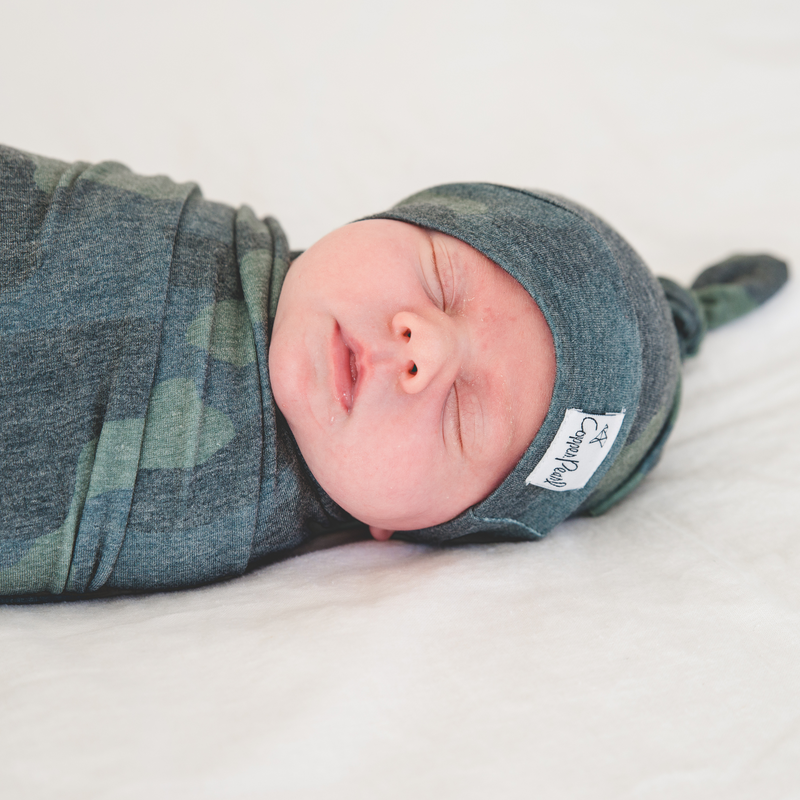 Copper Pearl | Knit Swaddle Blanket | Hunter