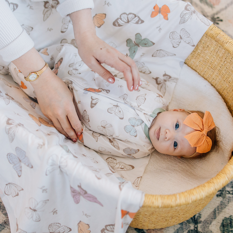 Copper Pearl | Knit Swaddle Blanket | Luna