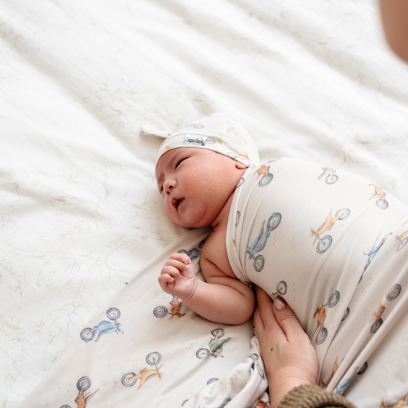 Copper Pearl | Knit Swaddle Blanket | Ryder