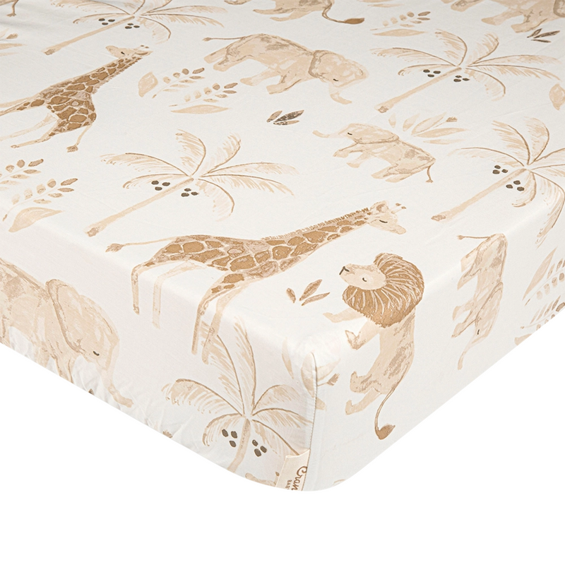 Crane Baby | 100% Cotton Sateen Crib Sheet | Kendi
