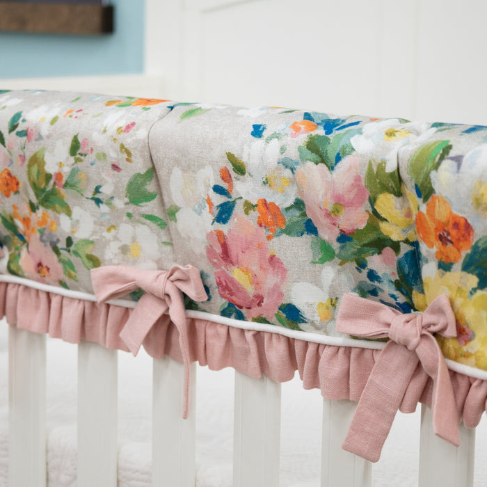 Custom Bedding | Crib Rail Cover | Monet Spring | Preorder