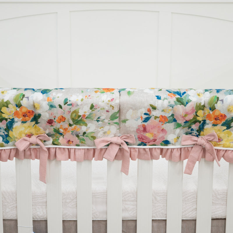 Custom Bedding | Crib Rail Cover | Monet Spring | Preorder